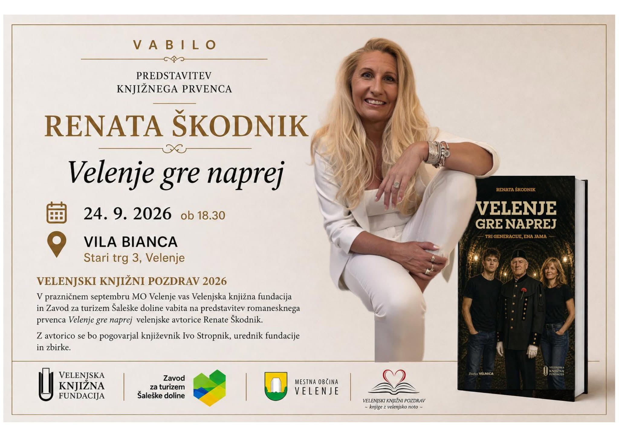 Predstavitev romana Velenje gre naprej